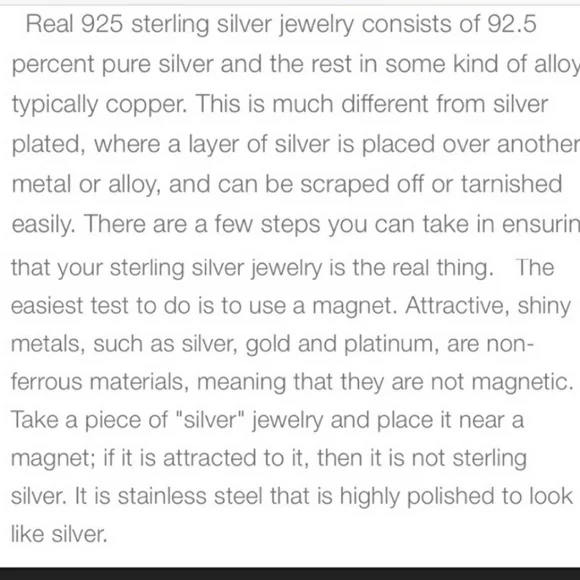 Information about Sterling Silver aka 925 silver